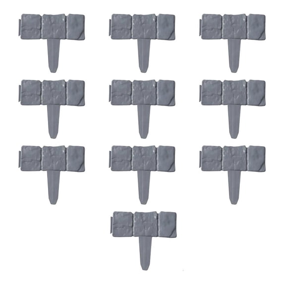 SDFGTstore Stake Mounted Plastic Fence Panels Light weight Weatherproofed Adjustable Layout For Outdoor Decoration Partitioning