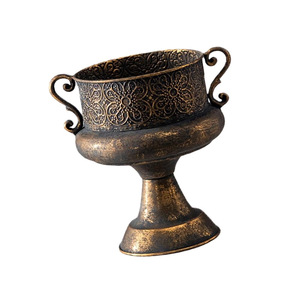 SDFGTstore Iron Flower Pot Planter With Antique Stone Finish For Garden And Home Decoration