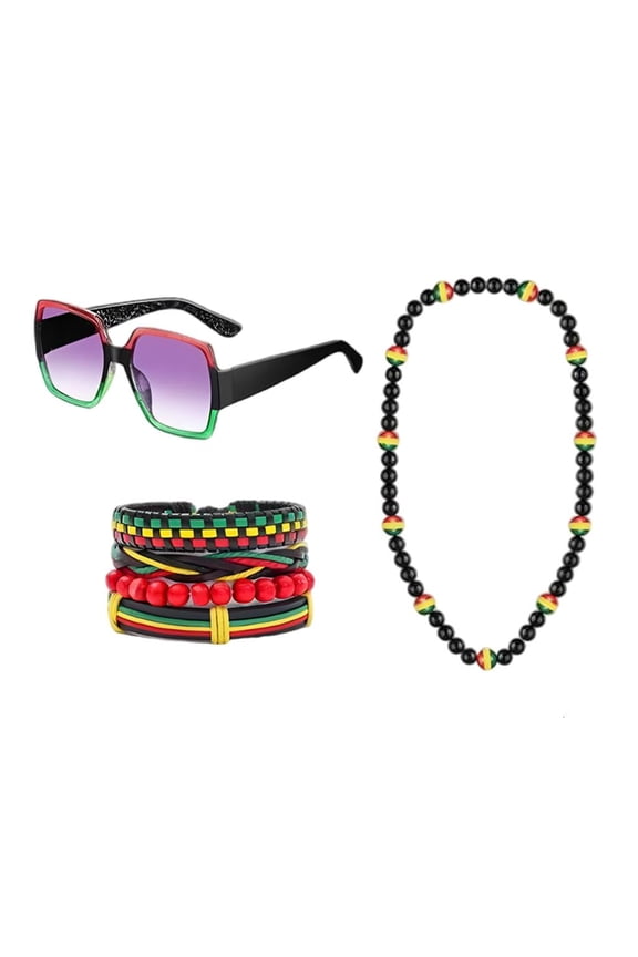 Jamaica African Jewelry for Black Women,Flower Crown Sunglass Beaded Necklace