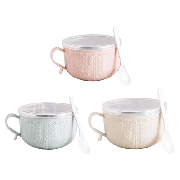 SDFGTstore Kitchen Ramen Noodles Bowl Elegant Stainless Steel Round Food Container with Lid