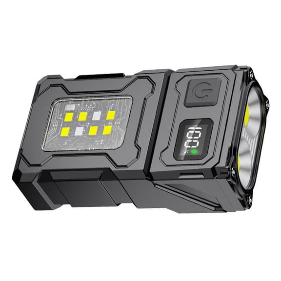 SDFGTstore LED Work Light Flashlight with Magnetic Attachment USB Rechargeable Flashlight ABS Texture for Camping Hiking