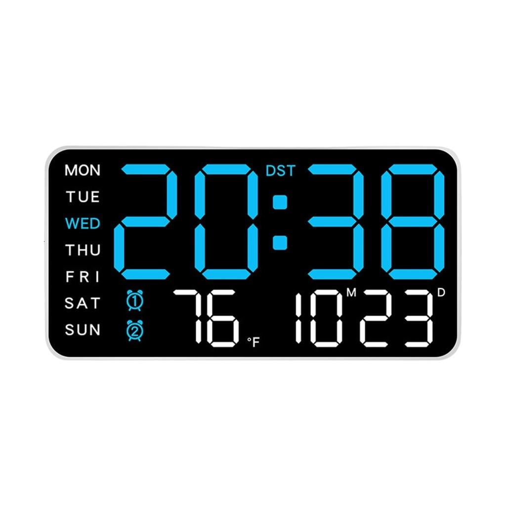 SDFGTstore Large Digital Alarm Clock Wall Mounted Tabletop LED ...