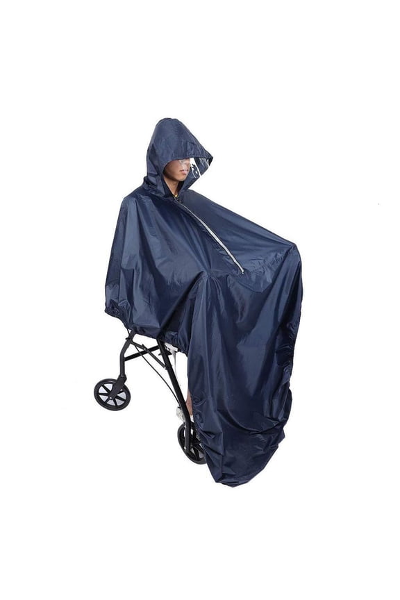 Large Wind Proof Cape Raincoat Cloak with Hood Cap Rain for Protection Reflectiv