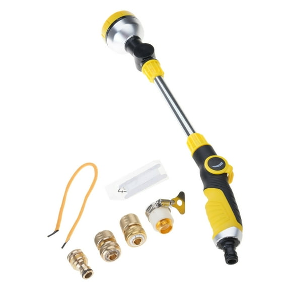SDFGTstore Long Garden Hose Wand with 5 Adapter 8 Sprayings Pattern and Thumb Flows Control for Watering and Cleaning Tasks