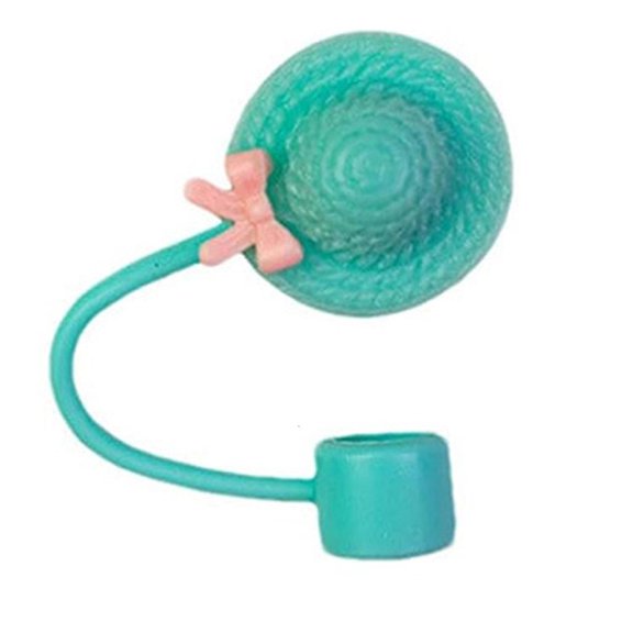SDFGTstore Lovely Hat Shape Silicone Straw Covers Caps Drinking Straw Tip Lid Reusable Straw Caps Plugs Dishwasher Safe