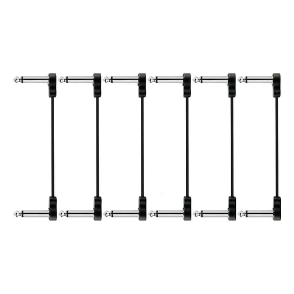 SDFGTstore Low Profiles 13cm Guitar Patches Cables Double Shielding Pure Low Noise Tone Flexible Flat for Pedal Effects Chain
