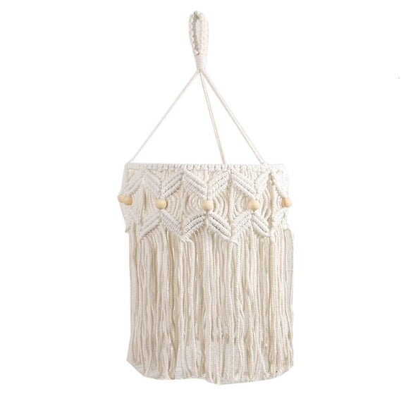 SDFGTstore Macrame Lamp Shade Boho Tapestry Hanging Pendant Light Cover for Home