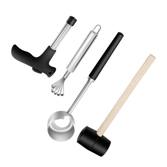 SDFGTstore Manual Coconuts Opener Tool Steels Nut Opener Shellings Punchers
