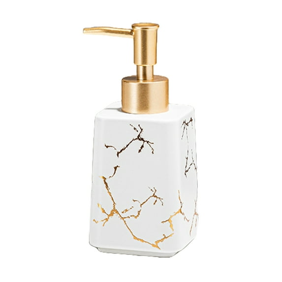SDFGTstore Marble Ceramic Pump Bottle Reusable Liquid Container For Hand Wash Lotion Friendly
