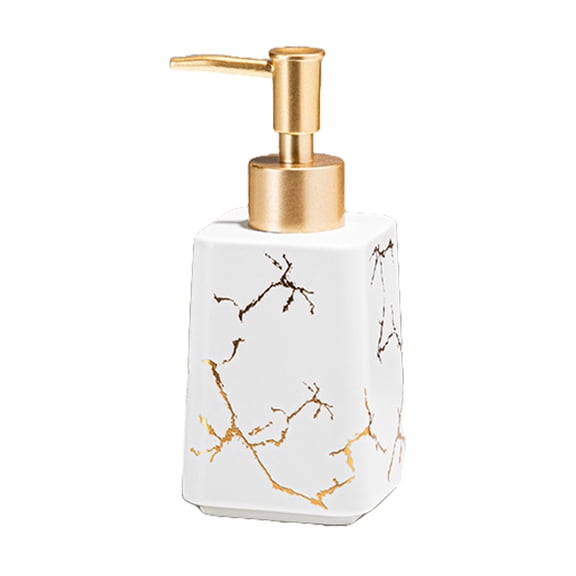 SDFGTstore Marble Ceramic Pump Bottle Reusable Liquid Container For Hand Wash Lotion Friendly