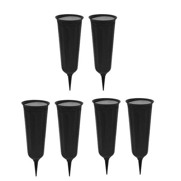 SDFGTstore Memorial Flower Holder Cones Vases with Spikes for Cemetery Grave Site Pack of 6