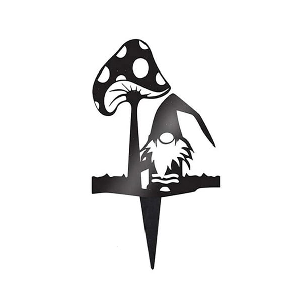 SDFGTstore Metal Iron Faceless for Doll Gnomes Statue Art Silhouette Home Garden Decoration