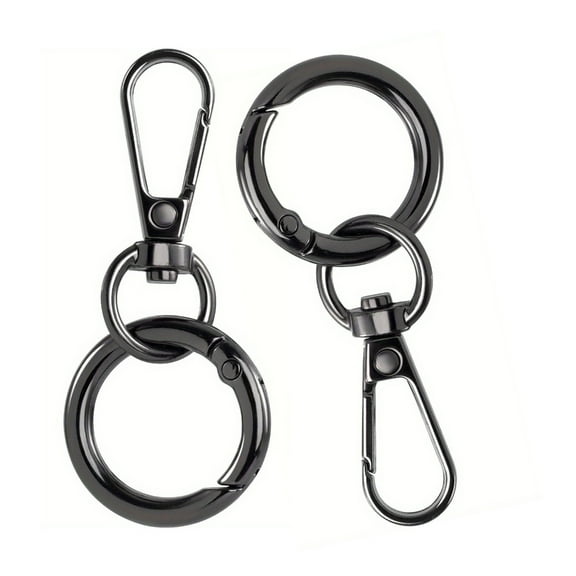 SDFGTstore Metal Swivels Lobster Claw Clasps,Keychain Clip with Large Rings Snaps Hook and Rings for Chain Making Kits