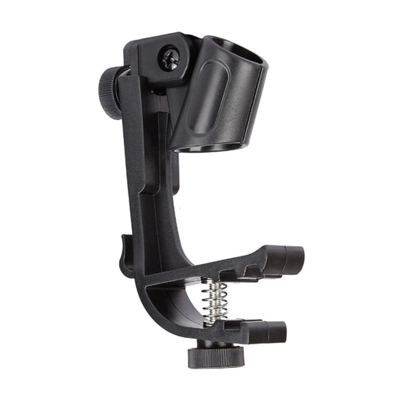 SDFGTstore Microphone Stand Mic Clamp Holder Adjustable Clip On Drum for Rim Shock Mount