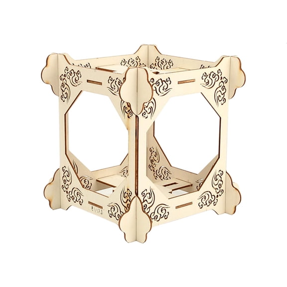 SDFGTstore Mid-Autumn Lantern Frame Skeleton Unfinished Wooden Lantern Display Party Decor