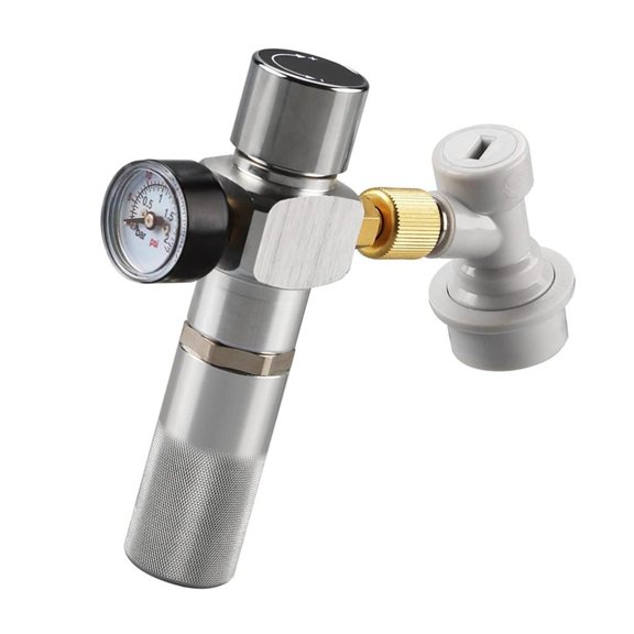 SDFGTstore Miniature Nitrogen Coffee Gas Gauge With Pressure Display And Regulator For Precise Brewing Control