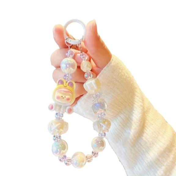 SDFGTstore Mobile Strap Phone Chain For Women Colorful Beaded Chain Phone Pendant Charm