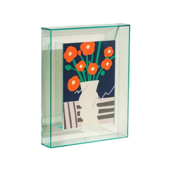 SDFGTstore Modern Acrylic Picture Photo Frame Holder Clear and Color Acrylic Photo Storage