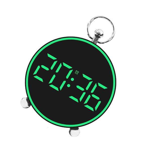 SDFGTstore Modern Digital Alarm Clock with Large 4.4" Round Display Color Screen Temperature Date and Week Display Table Clock