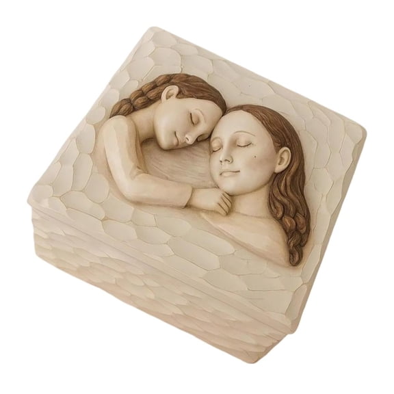SDFGTstore Mom Daughter Figurines Memorial Box Mother Day Gift for Mom from Daughters