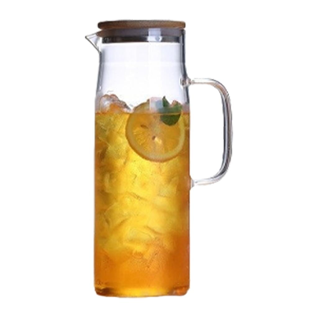 SDFGTstore Multifunctional Glass Pitcher Borosilicate Carafe for Hot and Cold Beverages Ideal for Iced Coffee Milk and More