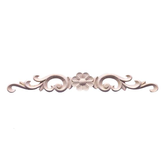 SDFGTstore Natural Wooden Appliques & Onlays Wall Accent Trim Decorative Floral Carving Suitable For Cabinet Door Ceiling Furniture