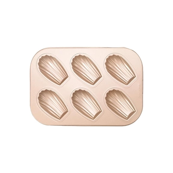 SDFGTstore Nonstick Shell Shape Cake Pan 6/12 Cavity Carbon Steel Mold For Home Baking