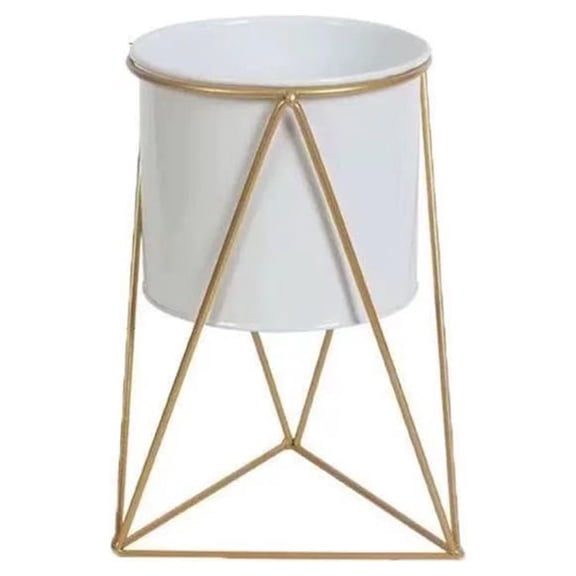 SDFGTstore Nordic Style Geometric Metal Iron Flower Pot Succulent Plant Display Holder Ornaments Desktop Home Office Garden Decor
