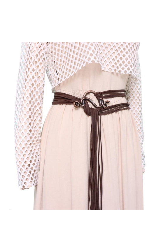 Norses Witch Waist Belt for Women Medieval Extra Long Rope Belt Vikinges Trolles Crosses Rope Belt Accessory