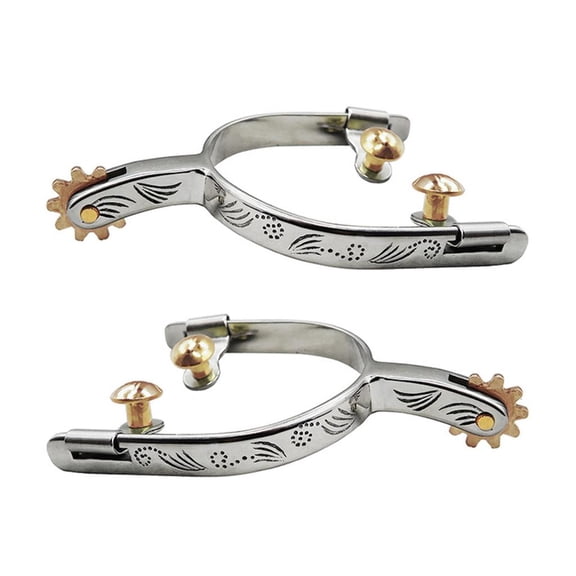 SDFGTstore Ornate Western Styles Equestrians Spurs Handmade Western Antiqued Horse Spurs
