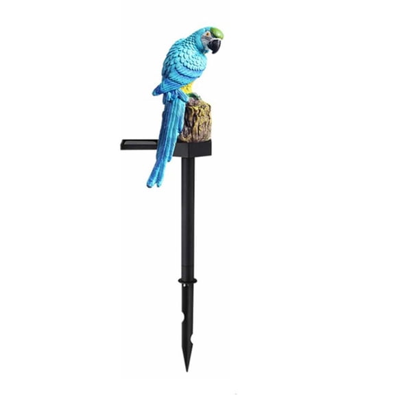 SDFGTstore Outdoor Solar Powered LED Parrot Light Waterproof Fairy Garden Shape Inserting Lawn Lamp Landscape Pathway Yard Decoration