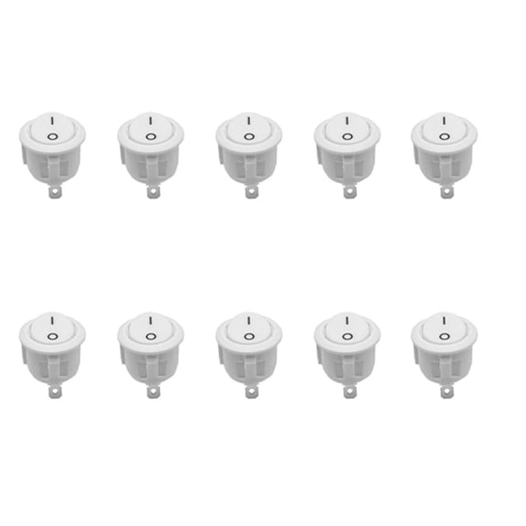 SDFGTstore Pack of 10 Sturdy Rocker Switches With Three Color Home Accessory for Clear Status Indication In Multiple Devices