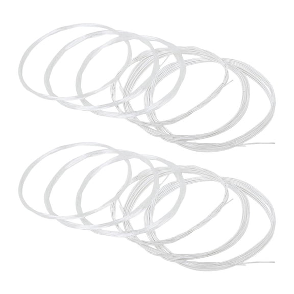 SDFGTstore Pack of 12 Oud Strings Replacement Strings Winding Part Metal Texture for Oud