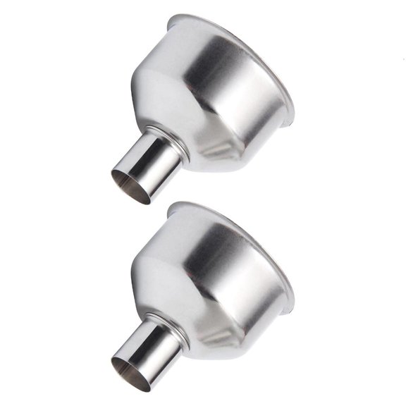 SDFGTstore Pack of 2 Stainless Steel Kitchen Funnel Space Saving Design Easy Storage Use
