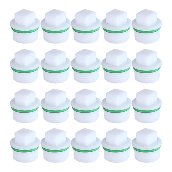 SDFGTstore Pack of 20 Plastic Threaded Pipe Caps 4 Inch Size Secure Water Pipe Seals