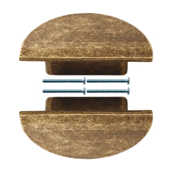 SDFGTstore Pair Antique Bronze Semi Circle Cupboard Handles Strong Drawer Pulls for Wardrobe Kitchen Cupboard Furniture Hardware