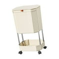 thumbnail image 1 of SDFGTstore Plastic Kitchen Trash Can Trash Bin Storage Shelf with Wheel For Small Kitchens, 1 of 21