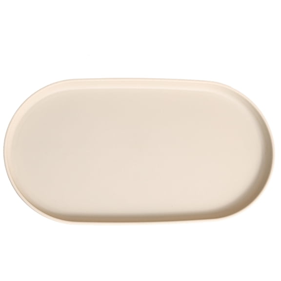 SDFGTstore Plastic Oval Serving Tray Kitchen Fruit Dessert Tray Multifunction Food Plate Organizer Desktop Cosmetic Jewelry Tray