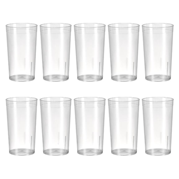SDFGTstore Plastic Tumblers 10Pieces 3 Capacity Choose Plastic Texture Dishwasher Safe