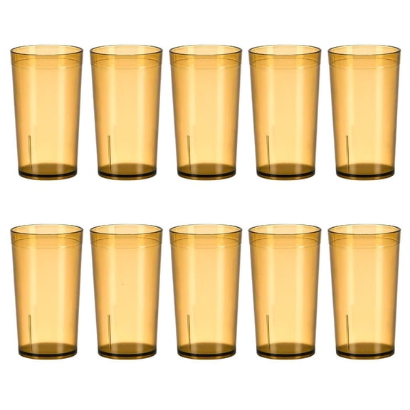 SDFGTstore Plastic Tumblers 10Pieces 3 Capacity Choose Plastic Texture Dishwasher Safe