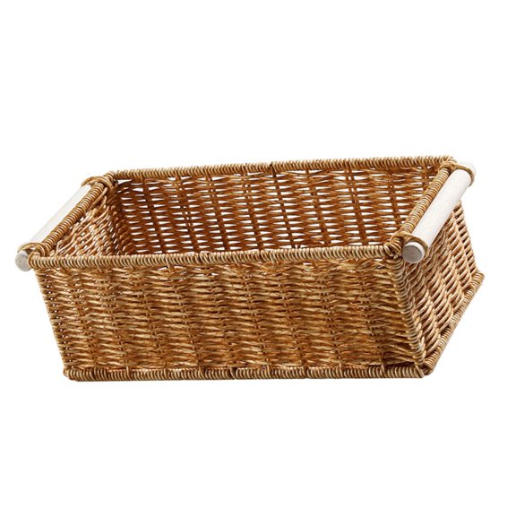 SDFGTstore Plastic Woven Basket for Simplistic Living Room Bedroom Storage Solution