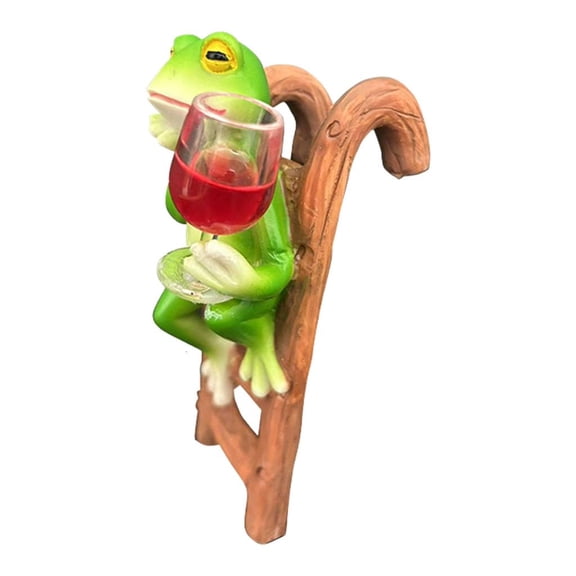 SDFGTstore Playfulness Frogs Ascending Ladder Ornaments Durability Resin Yard Decoration For Balcony Landscape