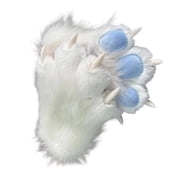 SDFGTstore Plush Cats Claw Glove Fursuit Foxes Paws Mittens Therians Gear