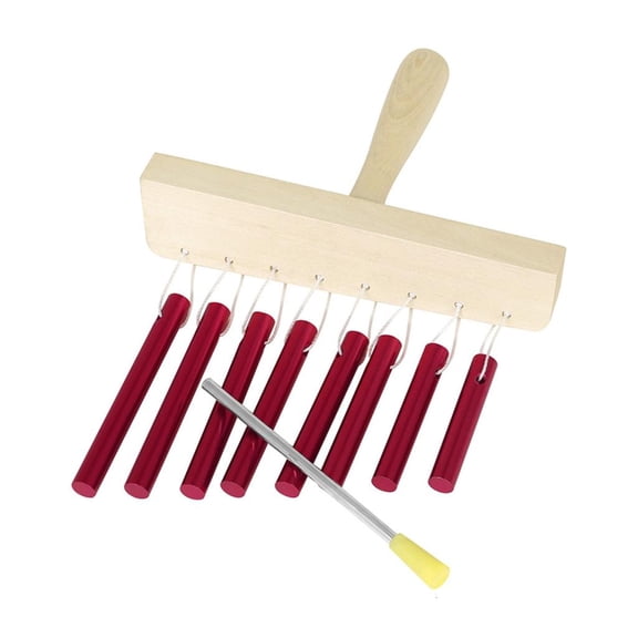 SDFGTstore Portable 8 Pipe Wind Chimes Rhythm Instrument Suitable for Rhythm Training Outdoor Performances and Meditation Use