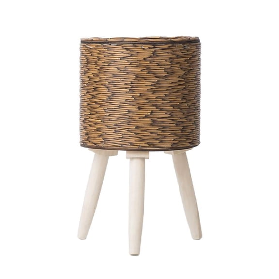 SDFGTstore Portable Handmade Woven Plant Rack Flower Pots Holder For Natural Homes Styles