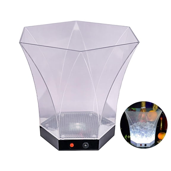 SDFGTstore Portable LED Party Chiller 6L Large Capacity Coolers LED Ice Bucket Party Bar Accessories for Parties and Gatherings