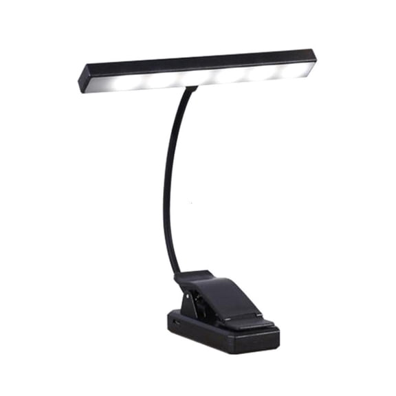 SDFGTstore Portable Reading Lights Flexible Book Lamp Rechargeable & Long Lasting Piano Music Stand Lamp Clip On Book Light
