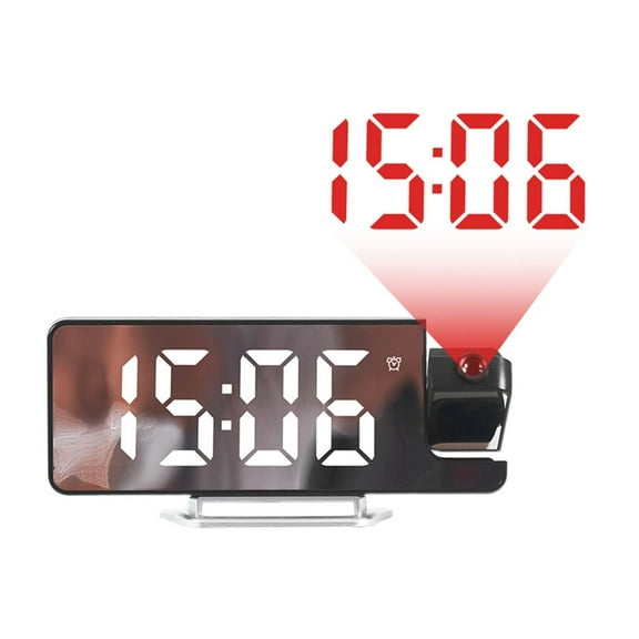 SDFGTstore Projectors Alarm Clock for Bedroom Large Projection Alarm Clock with 180°Projectors, USB Charging Projectors Clock