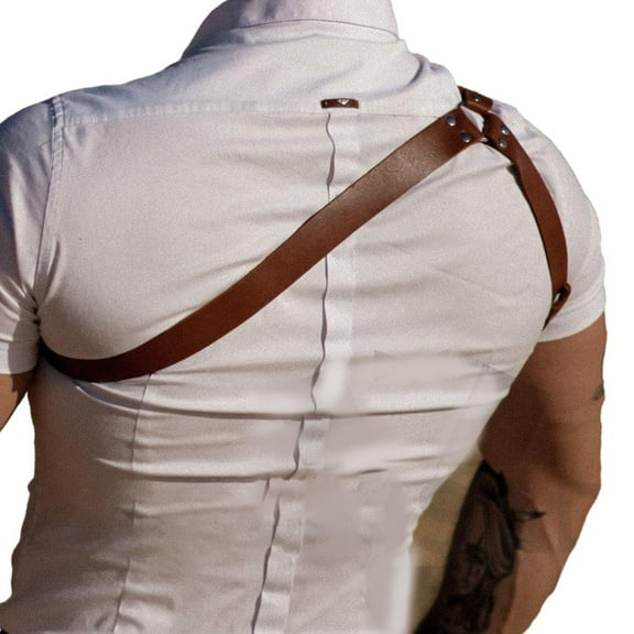 SDFGTstore Punk Chest Harness Belt for Men Gothic Body Shoulder Belt Clubwear