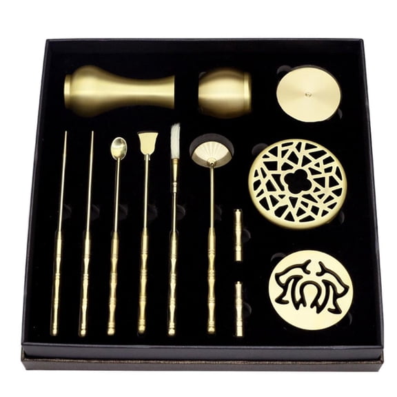 SDFGTstore Pure Copper Incense Burning Set 10Piece Incense-Burner Articles Incense Making